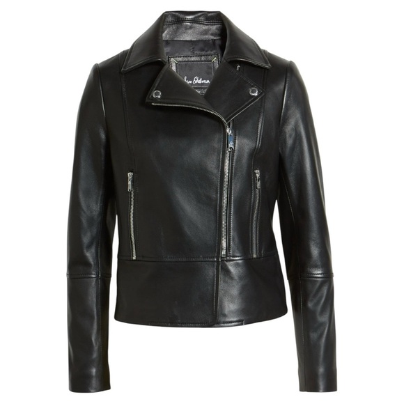 Sam Edelman Moto Jacket Peplum style Genuine Leather NWT - Picture 2 of 9